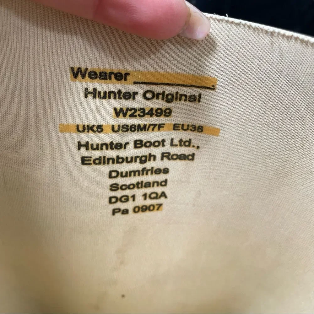 Hunter Black Classic Tall Rain Boots